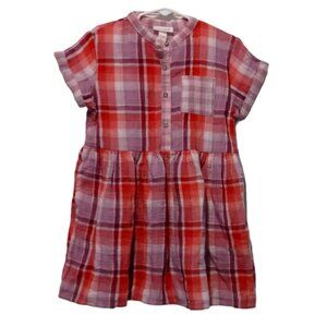Cat & Jack Girls' Plaid Woven Dress Size XS (4/5) / NWOT